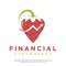 Modern financial strawberry vector logo