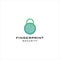 Modern Fingerprint Security logo design. icon, vector, logo, design concept