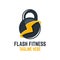 Modern fitness flash logo