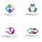 Modern Fitness logo and icon design