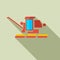 Modern flat design concept icon combine harvester