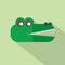 Modern Flat Design Crocodile Icon