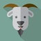 Modern Flat Design Goat Icon