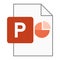 Modern flat design of logo PPT presentation file icon