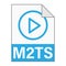 Modern flat design of M2TS file icon for web