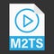 Modern flat design of M2TS file icon for web