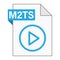 Modern flat design of M2TS file icon for web