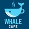 Modern flat design simple minimalist whale coffee logo icon design template vector with modern illustration concept style for cafe