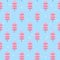 Modern flat fantasy pink trees minimalistic set,vector seamless pattern concept on blue background