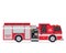 Modern Flat Isolated Firefighter Truck Illustration