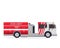 Modern Flat Isolated Firefighter Truck Illustration