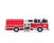 Modern Flat Isolated Firefighter Truck Illustration