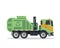 Modern Flat Isolated Industrial Garbage Truck Illustration