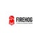 Modern flat letter mark FIREHOG logo design