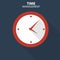 Modern Flat Time Management Vector Icon for Web