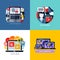 Modern flat vector concepts of social media marketing