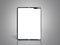 Modern flexible smart phone White screen for mockup 3d render on grey