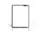 Modern flexible smart phone White screen for mockup 3d render on white