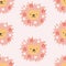 Modern floral lion seamless pattern. Trendy background