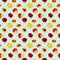 Modern floral seamless pattern with petals of pansy flowers, small summer flowery seasonal styling ornament