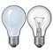 Modern fluorescent, energy saving and traditional tangsten light bulb
