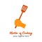 Modern Food Logo Design Template Vector Illustration. Hand Gripped Logo for Restaurant, Cooking & Food Business, Food Battle, Par