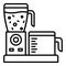 Modern food processor icon, outline style