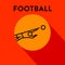 Modern Football Icon with Linear Vector