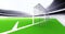 Modern football stadium goal view own design