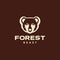 Modern forest beast bear logo design