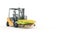 Modern forklift truck with corn