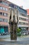 A modern fountain, city centre, Nuremberg, Middle Franconia, Bavaria