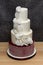 Modern four tier wedding cake