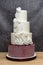 Modern four tier wedding cake