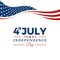 Modern Fourth Of July United States Independence Day Celebration Flag Background Header Banner
