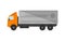 Modern freight truck isolated icon