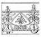 Modern French Cresting Border is found in Cour de Cassation in Paris, vintage engraving