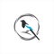 Modern fun magpie bird logo in circle frame