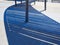 Modern futuristic design metal pergola arbor cast shadow on the ground