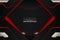 Modern Futuristic Gaming Red and Dark Concept Background with Hexagon Pattern