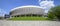 Modern futuristic minimalist sports and events stadium in Cluj-Napoca, Transylvania region of Romania