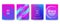 Modern futuristic ultra violet covers set