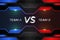 Modern Futuristic Versus Sports Match Battle Competition Shiny Red and Blue on Dark Background