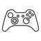 Modern gamepad icon, outline style