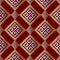 Modern geometric greek key seamless pattern. Abstract red background wallpaper with gold silver 3d geometrical