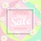 Modern geometric pastel spring sale design.