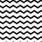 Modern geometric seamless pattern zig zag. Black waves. Classic striped retro background. Vector illustration