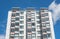 Modern Giant  Apartment Building Blue Sky Facade Home Residential Structure