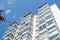 Modern Giant  Apartment Building Blue Sky Facade Home Residential Structure