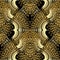 Modern gold lattice lace 3d seamless pattern. Abstract vintage f